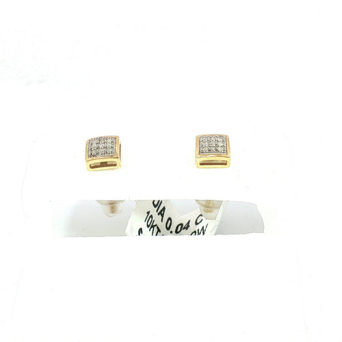 10K 0.04Ct Diamond earrings - UN-0069