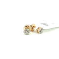 10K 0.04CT Diamond Flower Cluster Stud Earrings in Yellow Gold