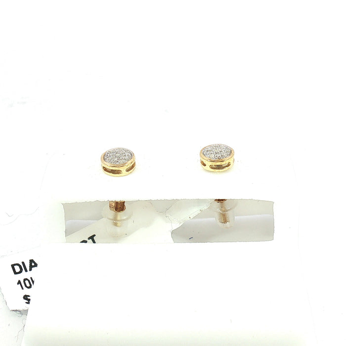 10K 0.05Ct Diamond earrings - UN-0390