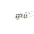 10K 0.05CT Diamond Floral Cluster Stud Earrings in White Gold