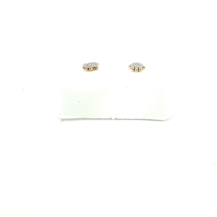 10K 0.10CT Diamond Stud Earrings in Yellow Gold
