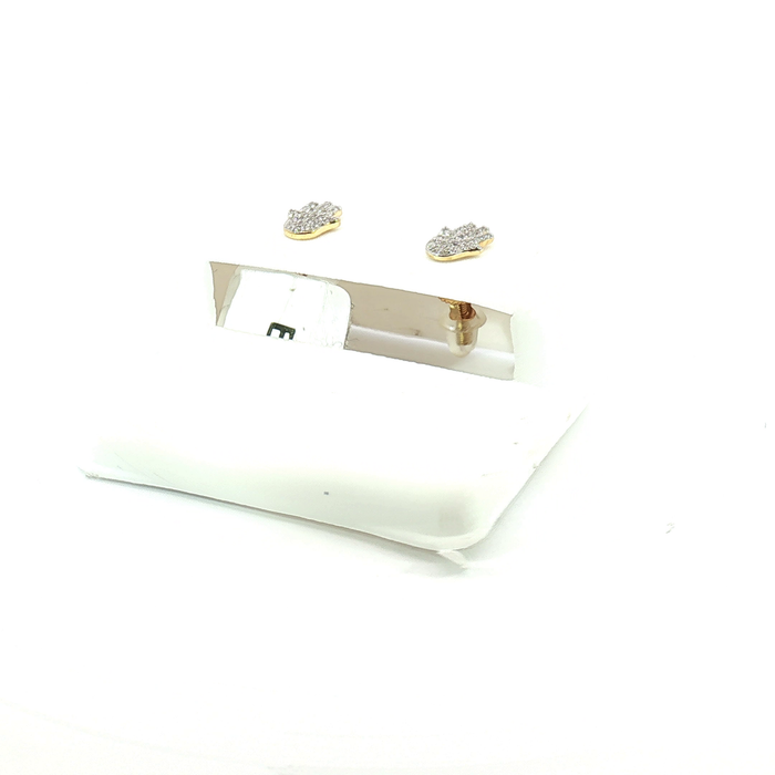 10K 0.10CT Diamond Stud Earrings in Yellow Gold