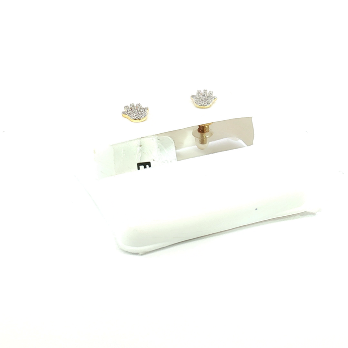 10K 0.10CT Diamond Stud Earrings in Yellow Gold