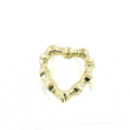 10K Bamboo Heart Ring in Yellow Gold