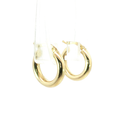 10K Classic Domed Hoop Earrings in Yellow Gold