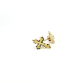 10K Cross Stud Earrings in Yellow Gold