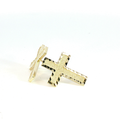 10K Cross Stud Earrings in Yellow Gold