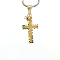 10K Crown Cross Pendant — Yellow Gold