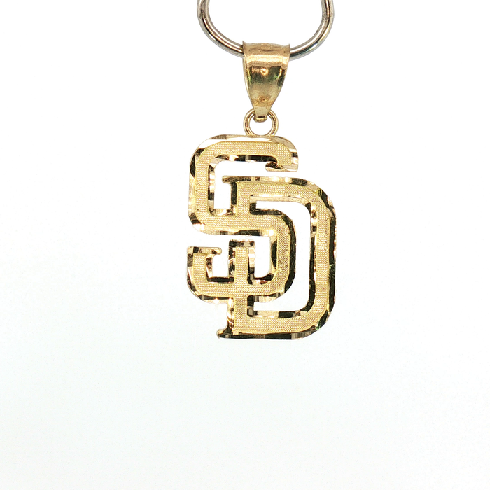 10K Diamond-Cut SD Pendant in Yellow Gold
