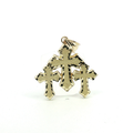 10k Diamond-Cut Yellow Gold Triple Cross Pendant