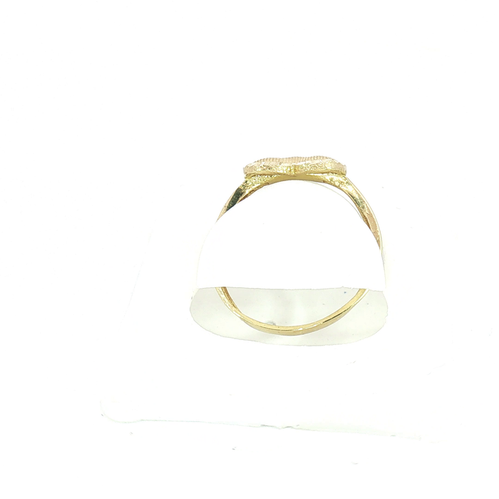 10K Dripping Heart Ring in Yellow Gold