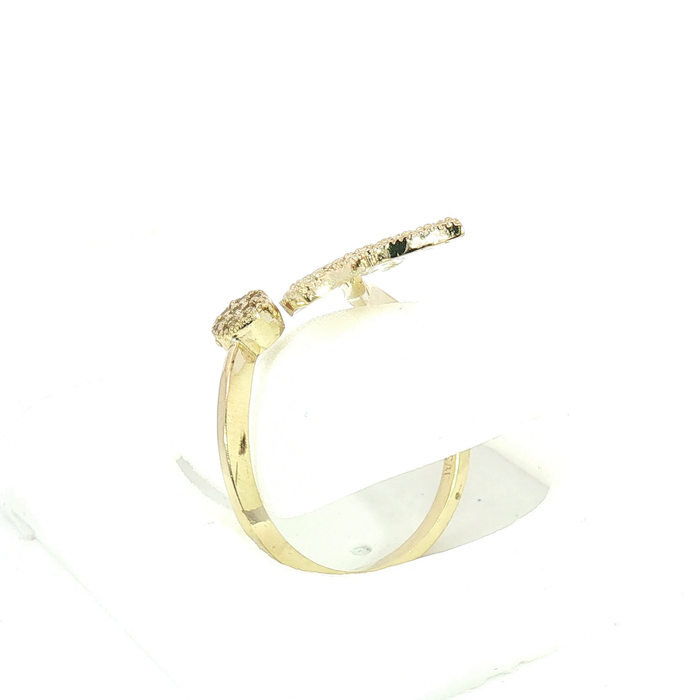 10K Gold and Crystal Butterfly Ring