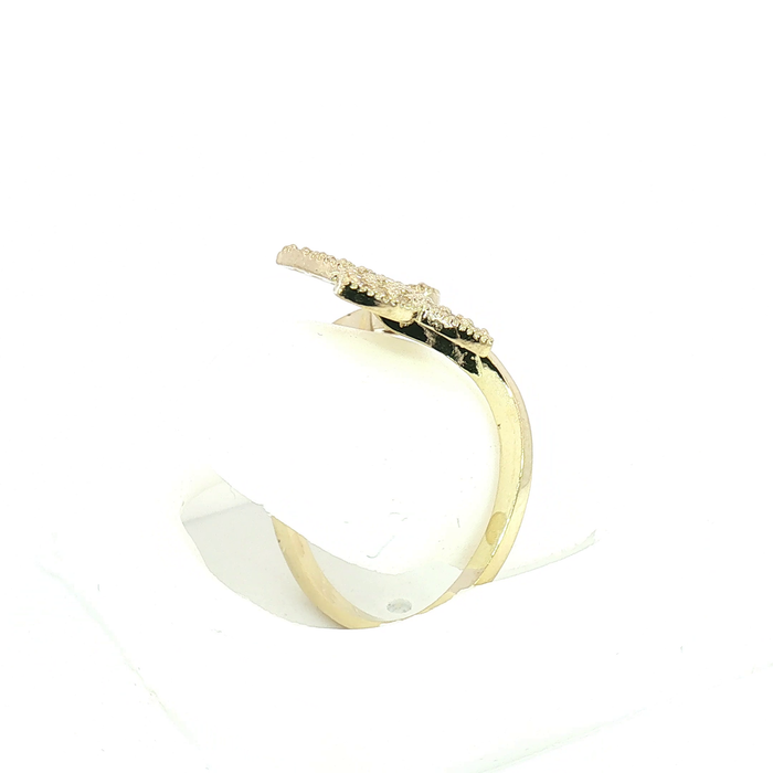 10K Gold and Crystal Butterfly Ring