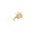 10K Gold and Crystal Crown Ring