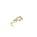 10K Gold and Crystal Heart Ring