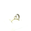 10K Gold and Crystal Heart Ring