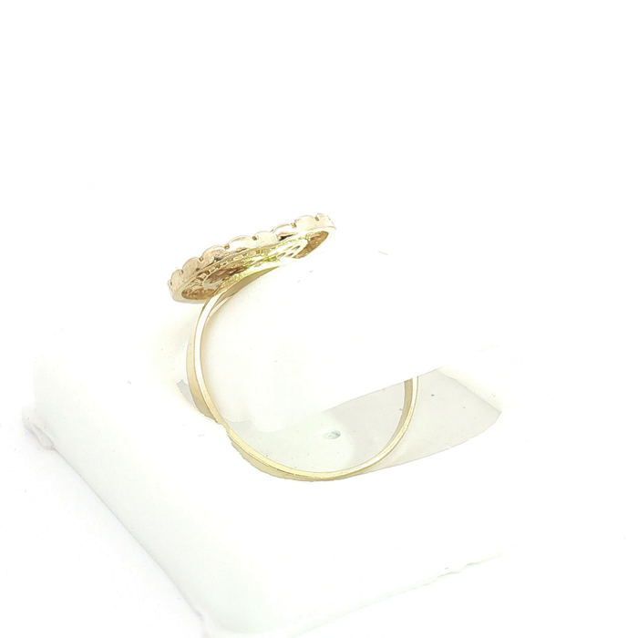 10K Gold and Crystal Heart Ring