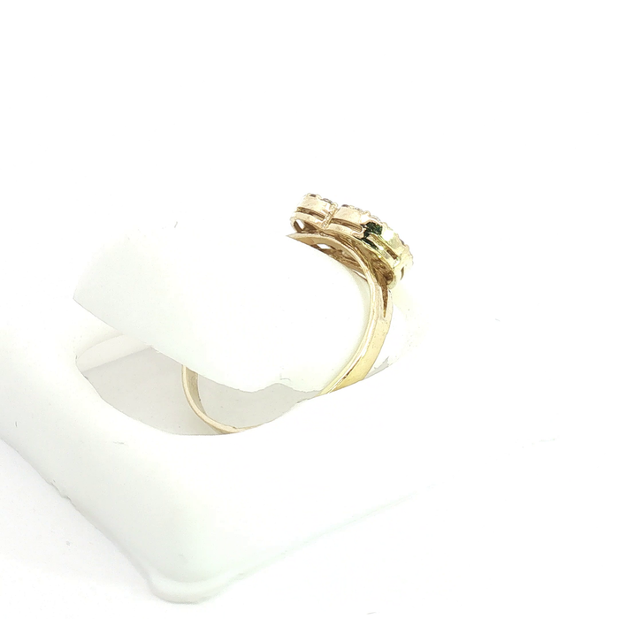 10K Gold and Crystal Heart Ring