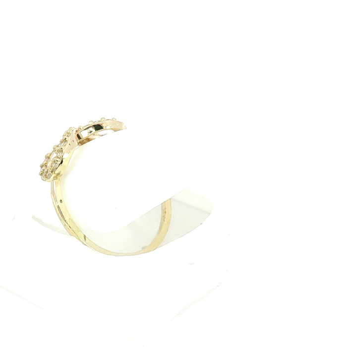 10K Gold and Crystal Infinity Ring