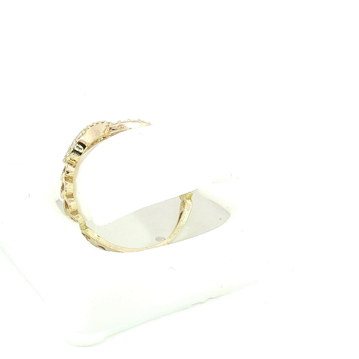 10K Gold and Crystal Infinity Ring