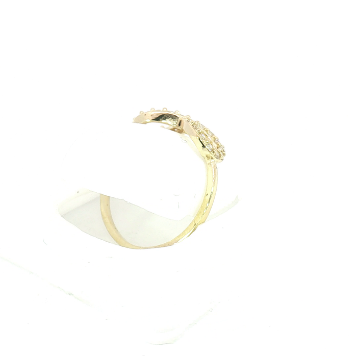 10K Gold and Crystal Infinity Ring
