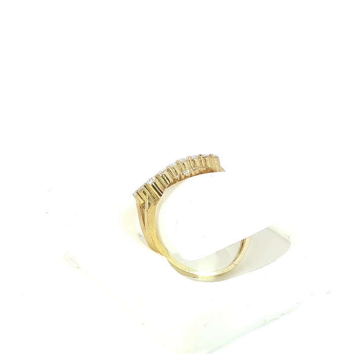 10K Gold and Crystal Virgin Mary Heart Ring