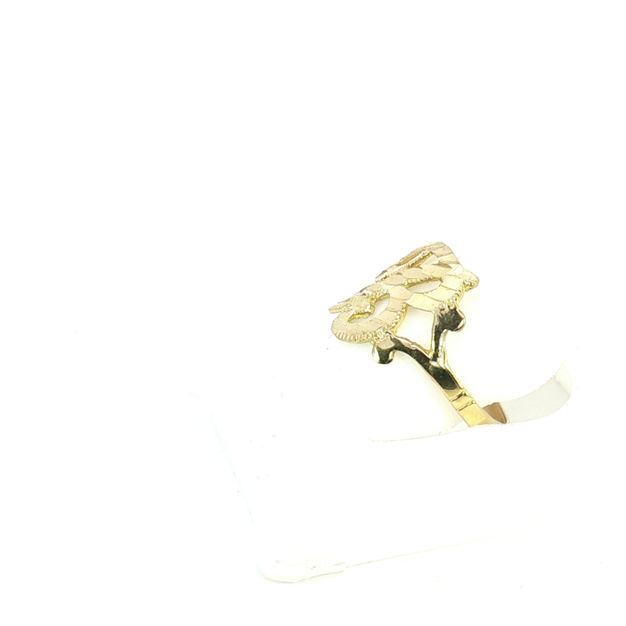 10K Gold B Initial Signet Ring