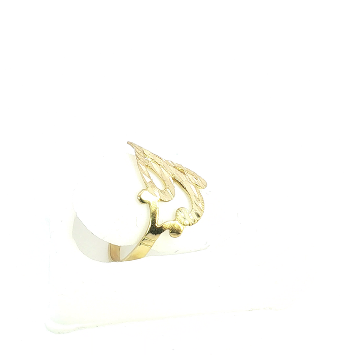 10K Gold B Initial Signet Ring