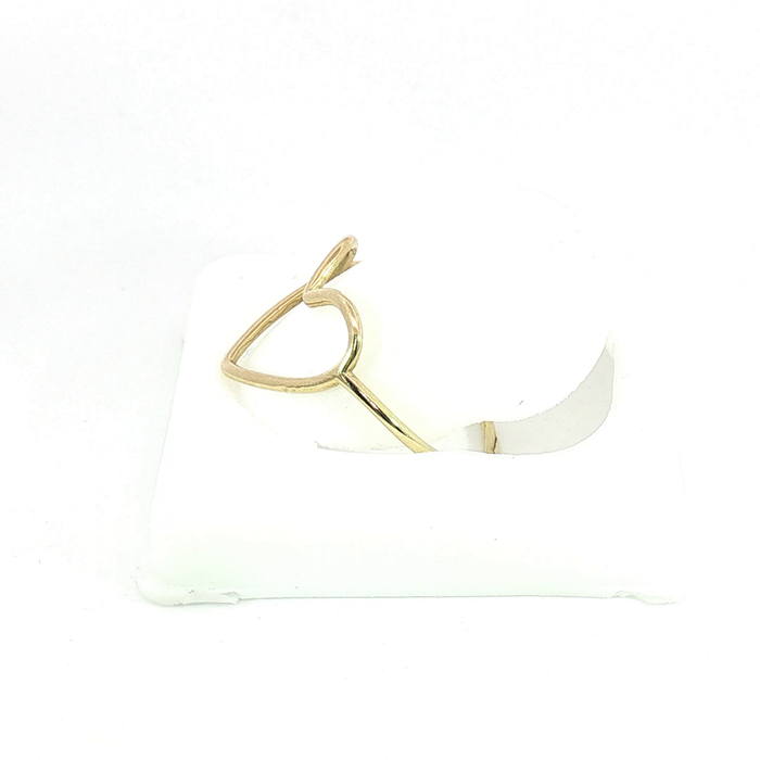 10K Gold Heart Ring in Yellow Gold