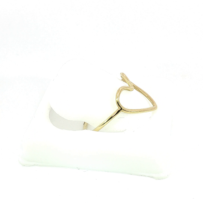 10K Gold Heart Ring in Yellow Gold