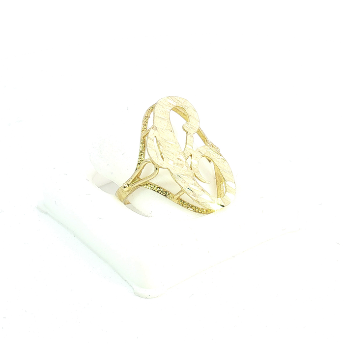 10K Gold initial "C" Ring