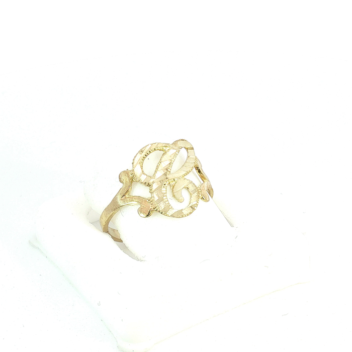 10K Gold initial "C" Ring