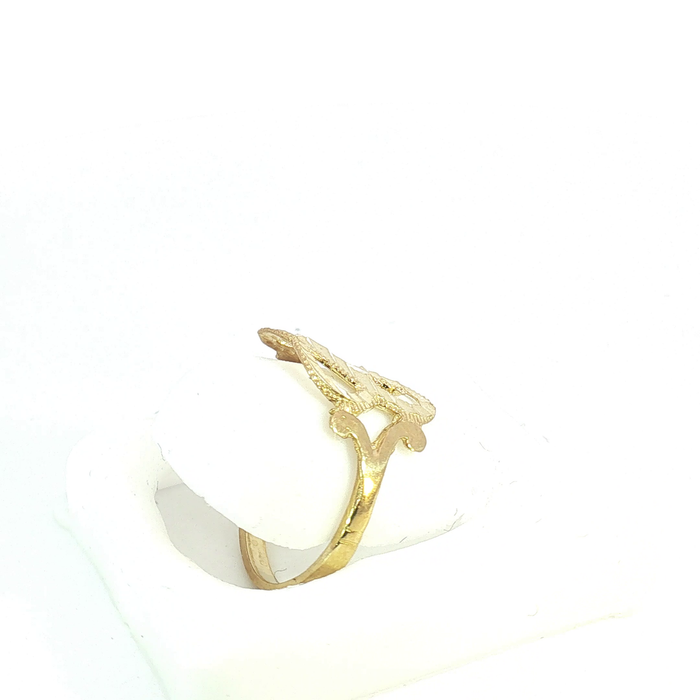 10K Gold initial "C" Ring