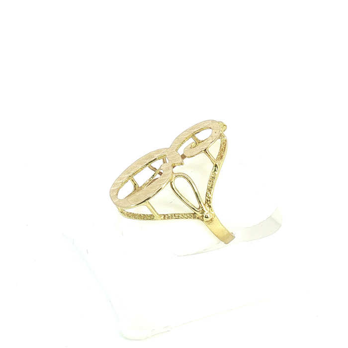 10K Gold initial "E" Ring