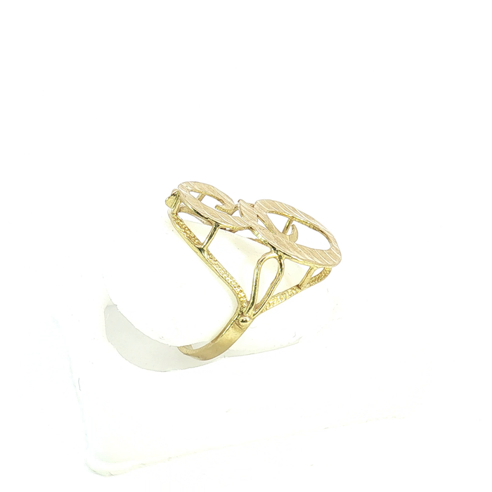 10K Gold initial "E" Ring