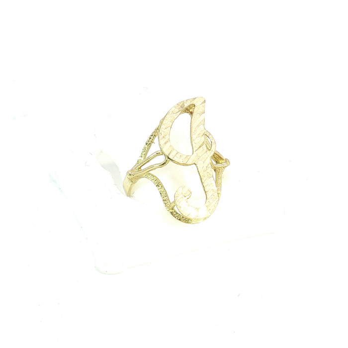 10K Gold initial "G" Ring