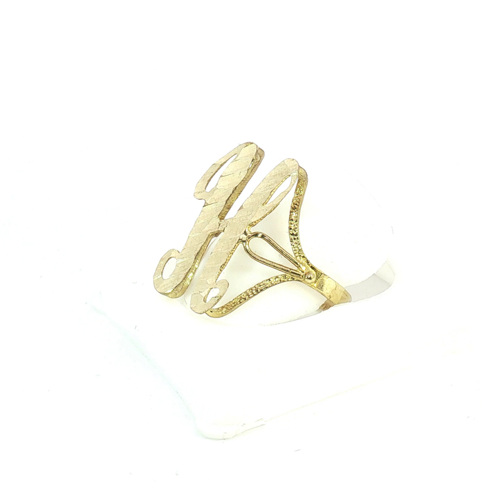 10K gold initial "H" Ring