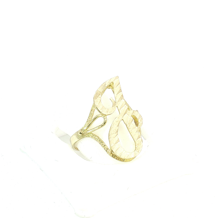 10K Gold initial "J" Ring