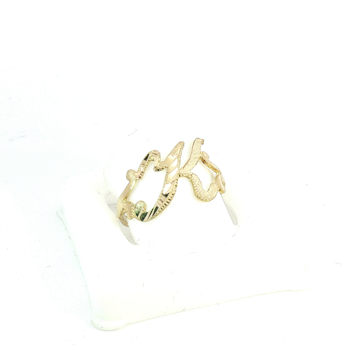 10K Gold initial "K" Ring
