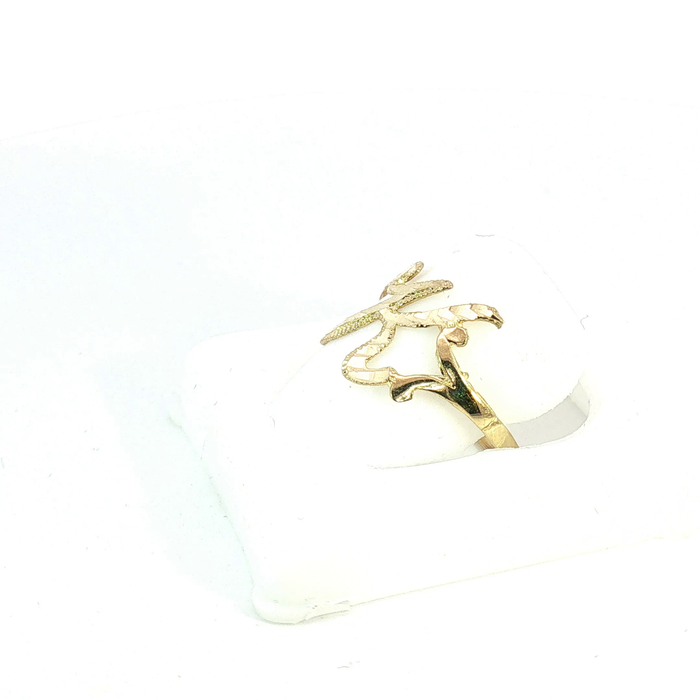 10K Gold initial "K" Ring