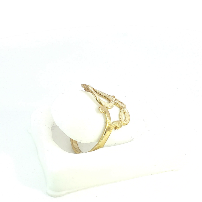 10K Gold initial "L" Ring
