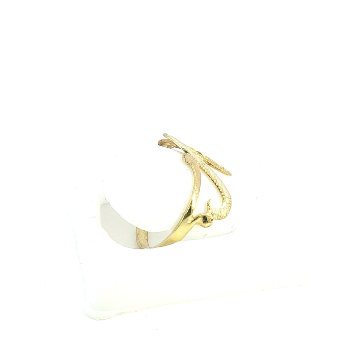 10K Gold initial "N" Ring