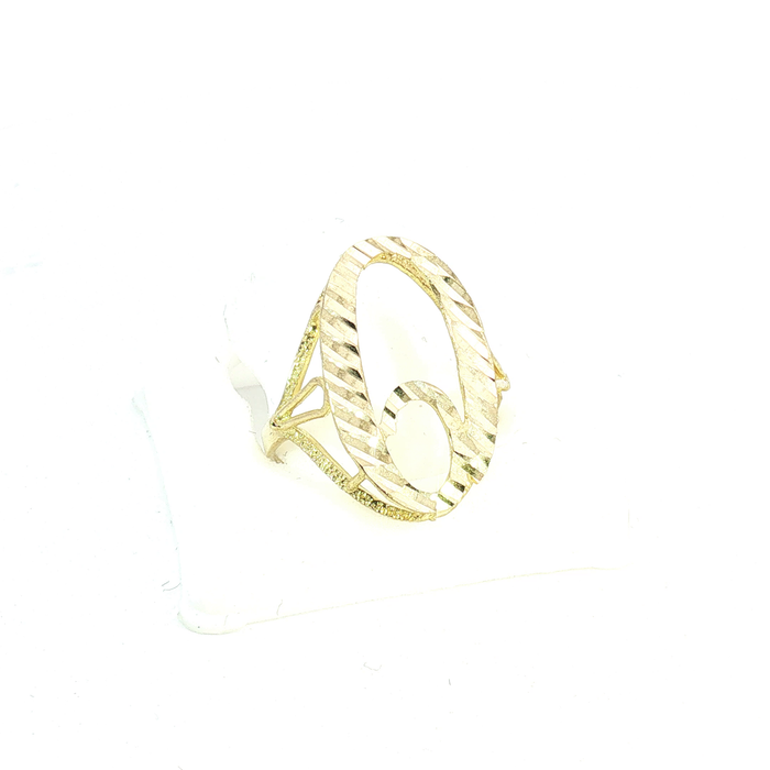 10K Gold initial "O" Ring