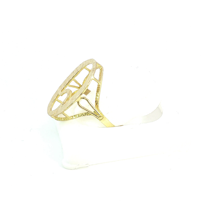 10K Gold initial "O" Ring