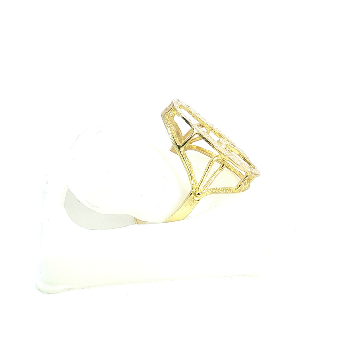 10K Gold initial "O" Ring