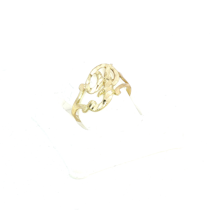 10K Gold initial "P" Ring