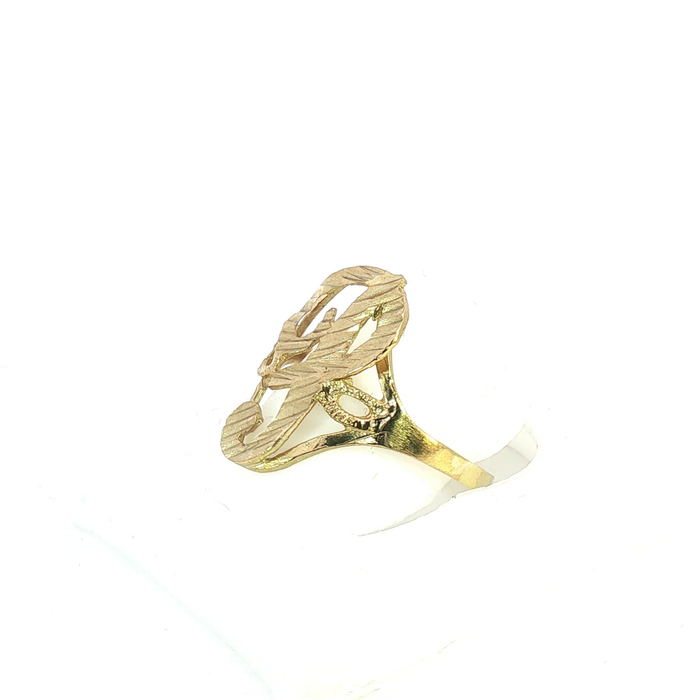 10K Gold initial "P" Ring