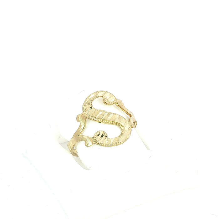 10K Gold initial "S" Ring