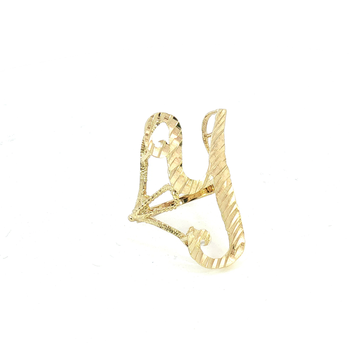 10K Gold initial "Y" Ring