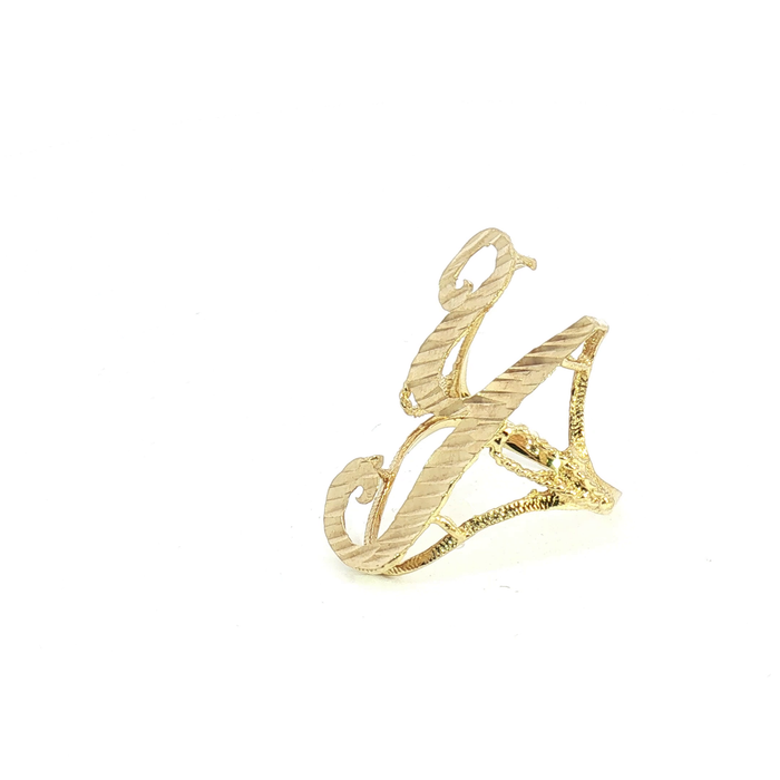 10K Gold initial "Y" Ring